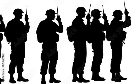  military, army, advance Soldiers Advancing Up Hill Silhouette vector bundle