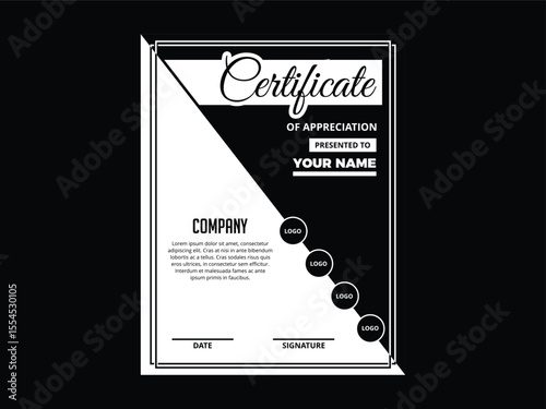 Modern Certificate Template Vector Design, Professional Diploma & Award Backgrounds