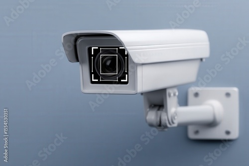 Intelligent surveillance system capturing high-definition monitoring imagery with automated facial recognition technology emphasizing security and digital innovation