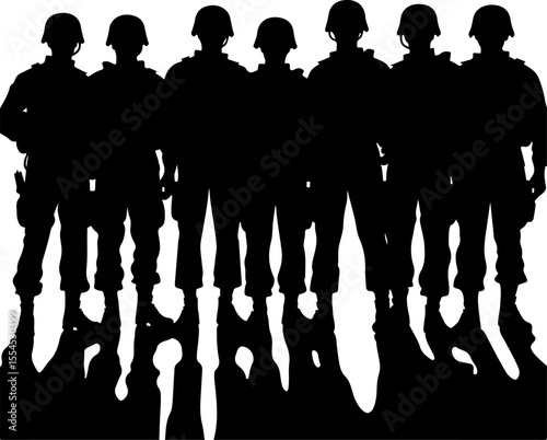  military, army, advance Soldiers Advancing Up Hill Silhouette vector bundle
