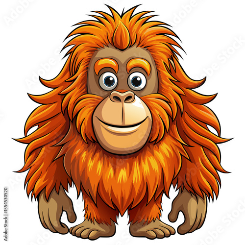 orangutan in a white background