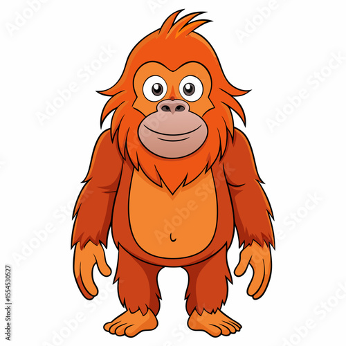 orangutan in a white background