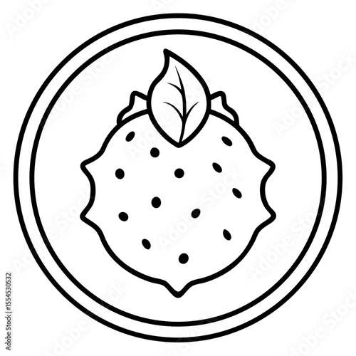 Mint Chocolate Chip line art vector