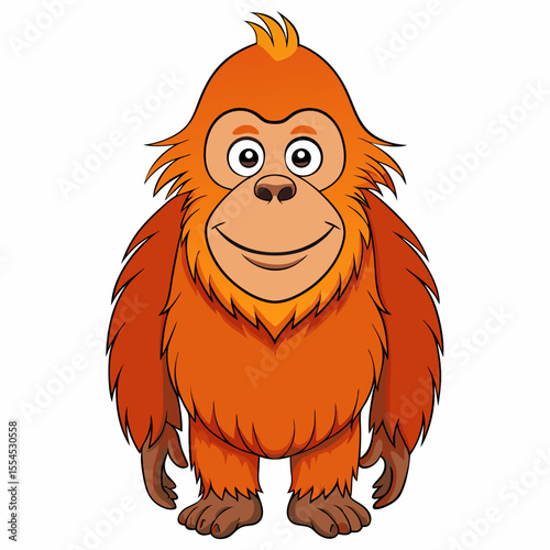 orangutan in a white background