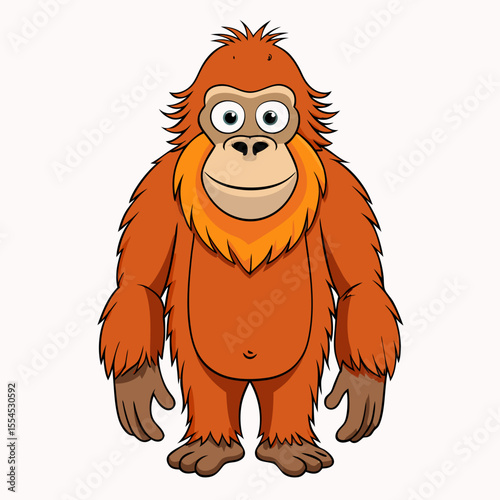 orangutan in a white background
