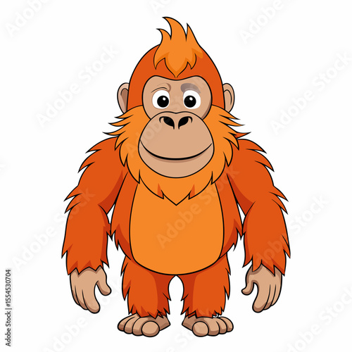 orangutan in a white background