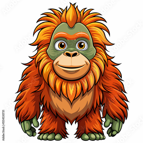orangutan in a white background