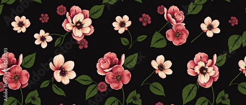 Wallpaper Mural seamless floral pattern Torontodigital.ca