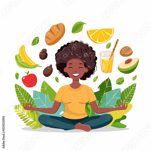girl in lotus position