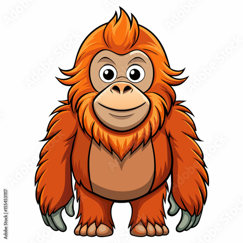 orangutan in a white background