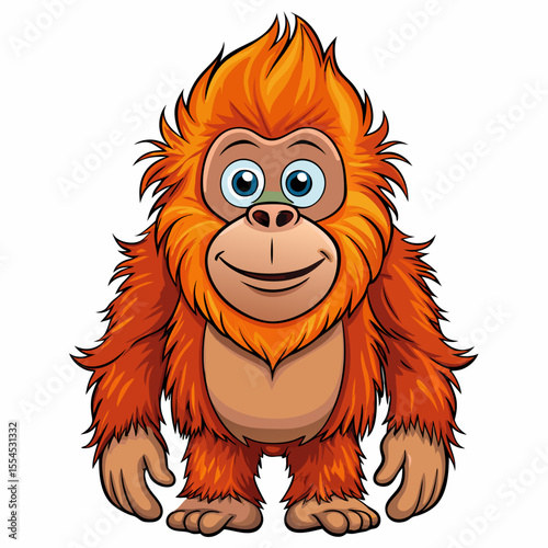 orangutan in a white background