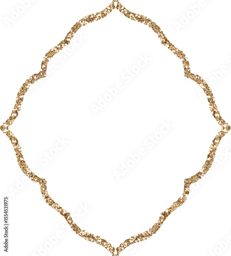 Wallpaper Mural Gold glitter diamond frame on transparent background. Torontodigital.ca