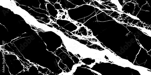 "Elegant black marble texture with striking white veins. Perfect for backgrounds, modern interior design, luxury product mockups, and digital graphics requiring a high-contrast natural stone effect"