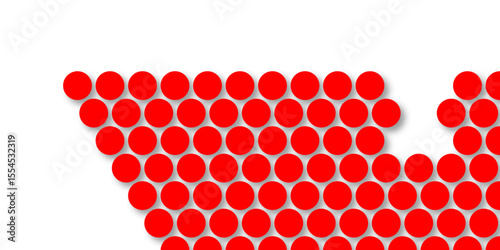 Red tiles wall. round marble textures, ball tiles. Top view pavement circle block red texture with seamless patterns floor background. Air Bubble wrap texture background. Textured Background.