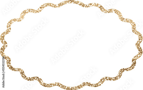 Wallpaper Mural Gold glitter frame on transparent background. Torontodigital.ca