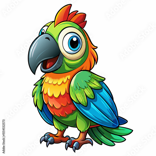 parrot on a white background