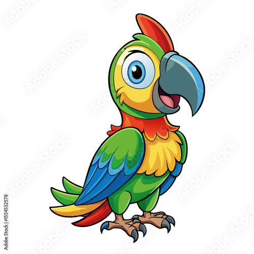parrot on a white background