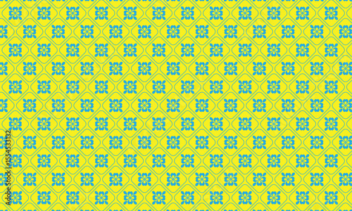Colorful geometric seamless pattern with dots squares and mosaic shapes