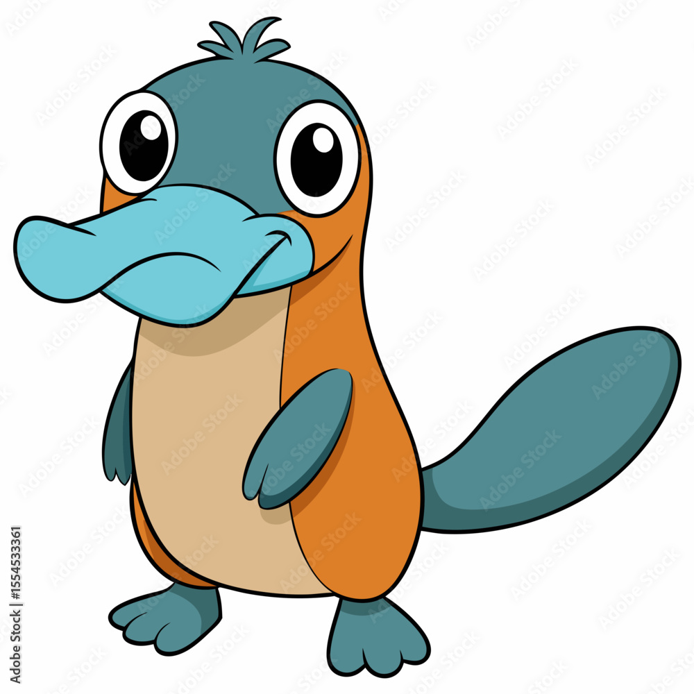 Fototapeta premium cartoon platypus cartoon