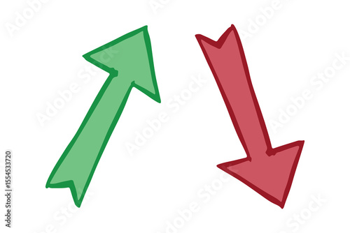 Hand drawn arrow symbol. Business clipart. Single element for design