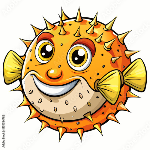pufferfish cartoon character