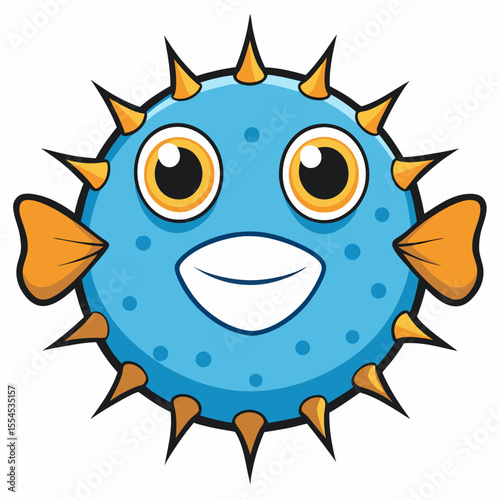 pufferfish cartoon character