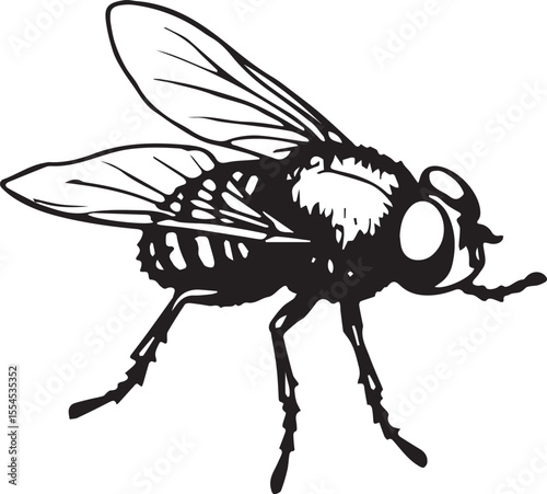 fly isolated on white background