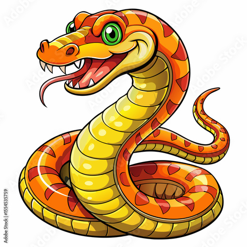 vector illustration of a cartoon snake
