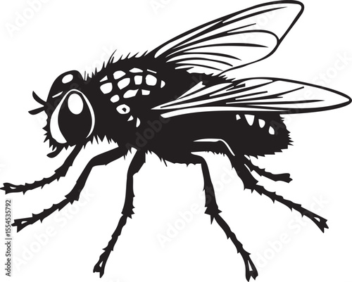 fly isolated on white