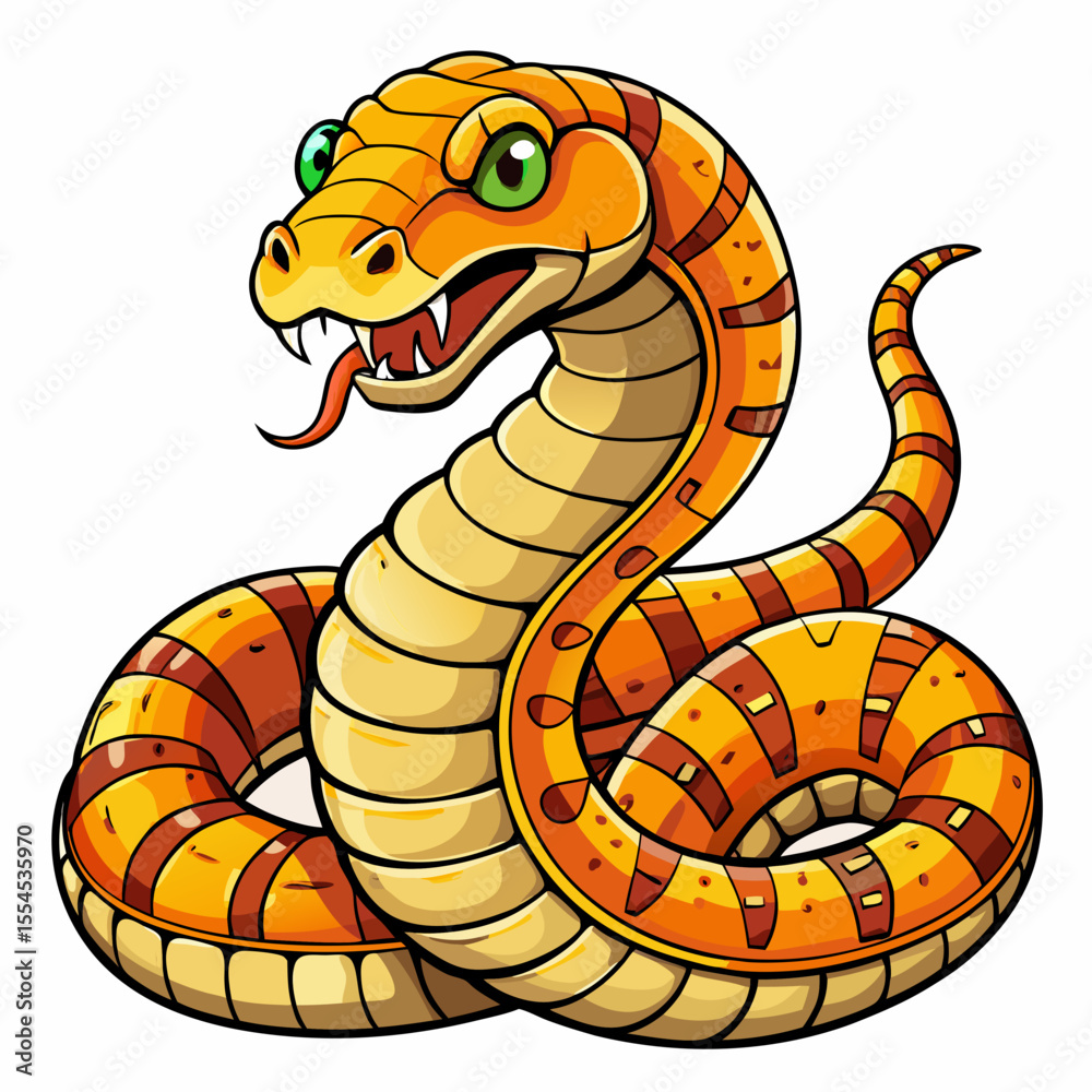 Fototapeta premium vector illustration of a cartoon snake