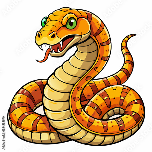 vector illustration of a cartoon snake