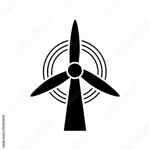 creative details wind turbine icon vector illustration