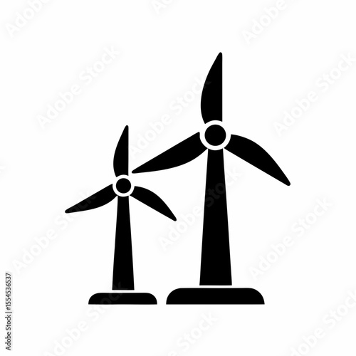 creative details wind turbine icon vector illustration