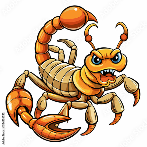 scorpion in a white back ground
