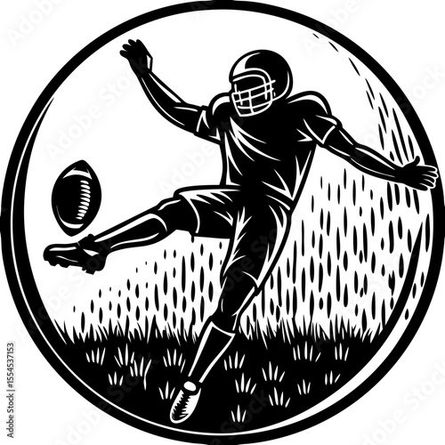 Football player silhouette