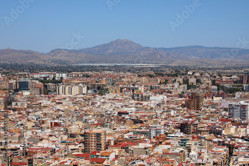 Alicante Urban Density with Mountain Backdrop on a Clear Day, Spain