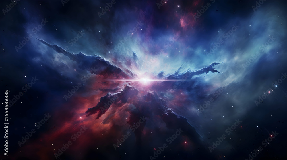 Fototapeta premium space background with stars and nebula