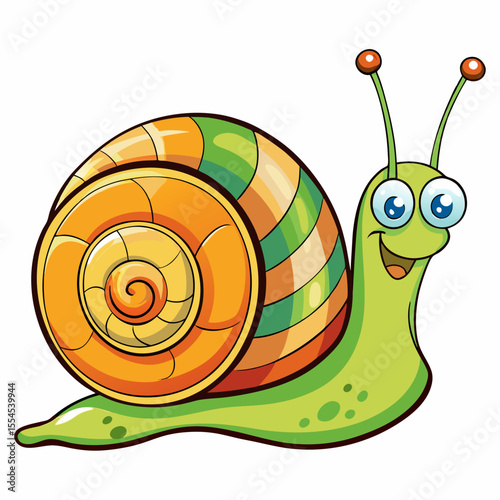 snail on a white background