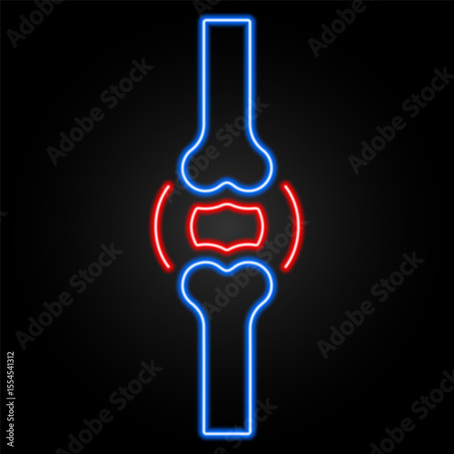 meniscal neon sign, modern glowing banner design, colorful modern design trends on black background. Vector illustration.