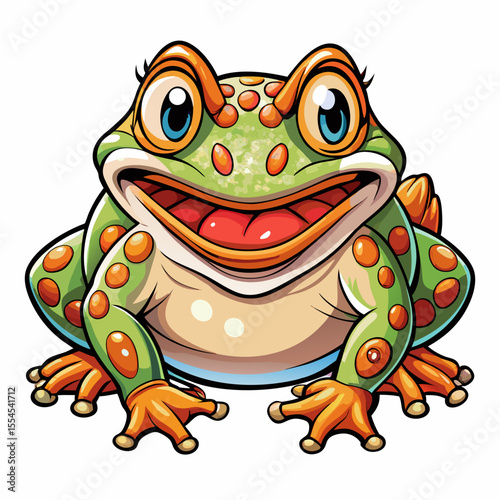 green frog cartoon