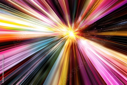 Abstract light burst background with vibrant colors and dynamic motion effect  creative design