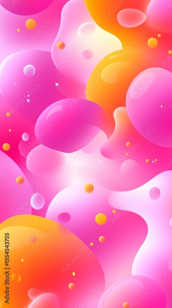 Colorful abstract design with vibrant pink and yellow swirling patterns, phone wallpaper Colorful abstract design with vibrant pink and yellow swirling patterns, phone wallpaper