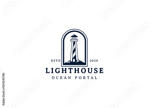 lighthouse logo vector design template. Premium lighthouse logo design template