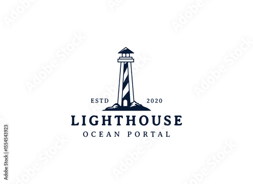 lighthouse logo vector design template. Premium lighthouse logo design template