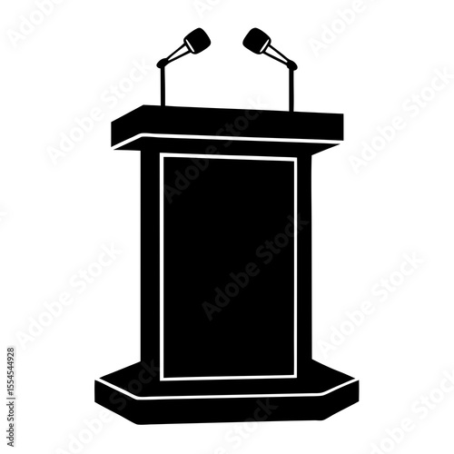 microphone on a white background silhouette 