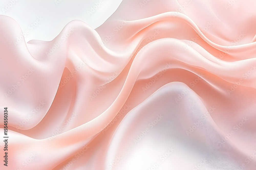 Fototapeta premium Soft Pink Silk Fabric Drape Background Texture