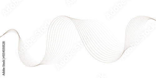 modern styles wavey curve striped brown soft line white gray wavey curve line minimal concept creativity elegant graphic design use for banner, wallpaper, poster, web vector illustration.