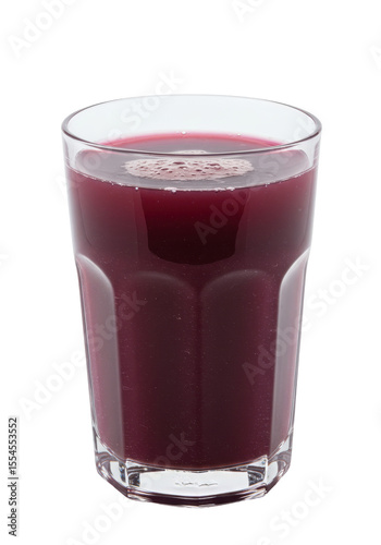 Wallpaper Mural Deep red drink in clear glass. Small bubbles at the top. Isolated on black background Torontodigital.ca