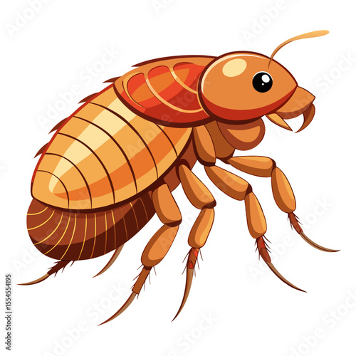 vector illustration of flea