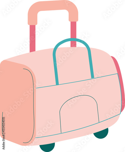 Pink Duffle Rolling Bag